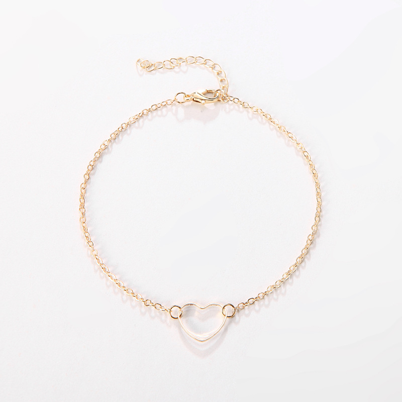 Simple Style Heart Shape Alloy Plating Women's Bracelets display picture 2