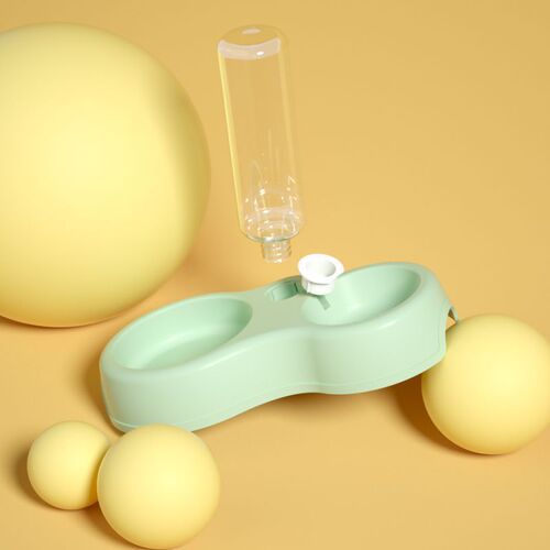 Cross-border best-selling cat bowl and dog bowl automatic drinking and feeding integrated double bowl spine cat food bowl grain bowl rice bowl drinking bowl