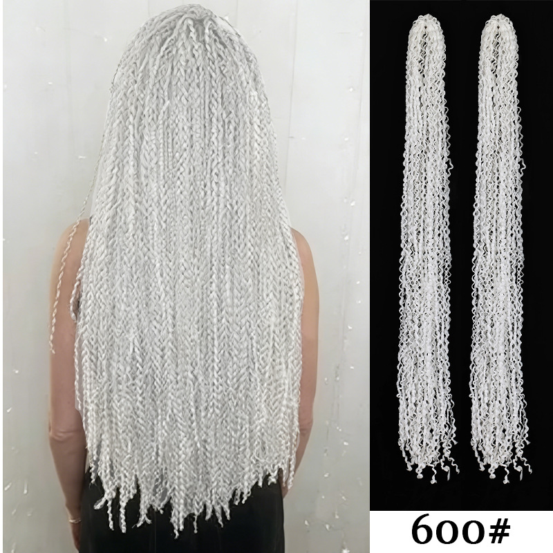 Paquete de una sola pieza Europa y América África delgada tres hebras pelucina aguja de cabello trenzada fibra química monocromática trenza sucia al por mayor