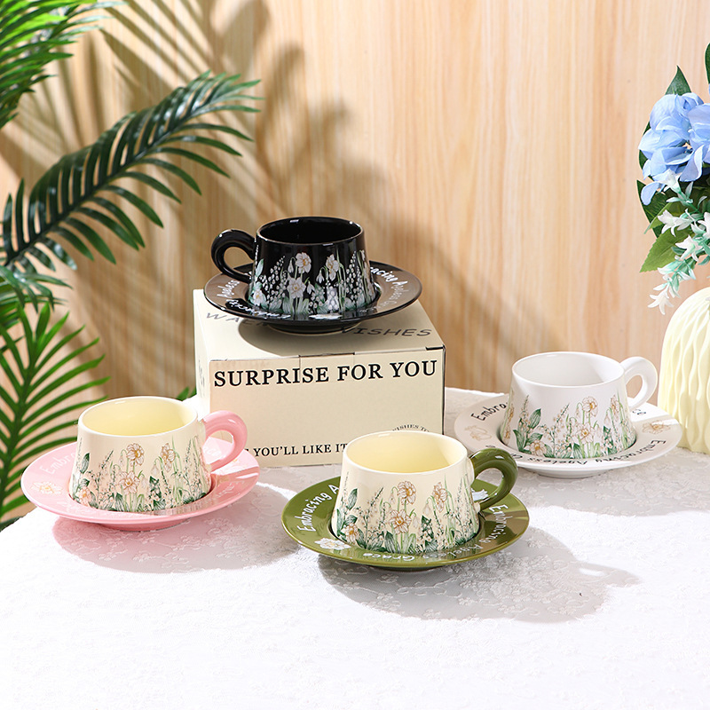 Ceramic Cup, Coffee Cup, Mug, Coffee Cup and Saucer, One Cup, One Saucer, Coffee Cup and Saucer, Afternoon Tea, High-Looking Souvenir