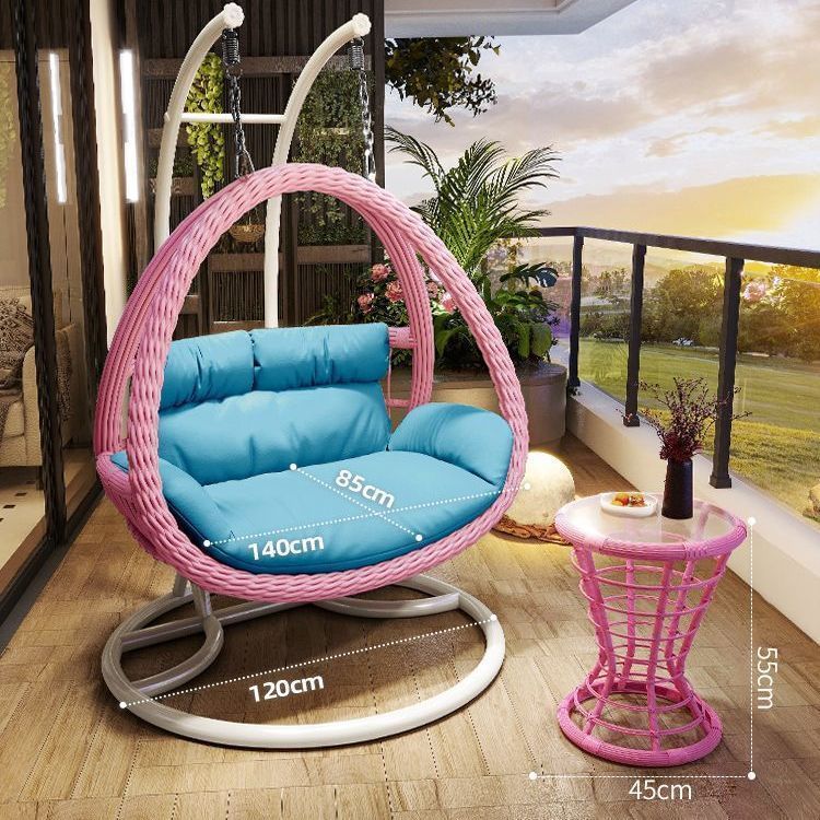 Cestas de suspensión al aire libre casera swing nido de pájaros silla de caña silla de patio doble mecedora hamaca interior balcón silla perezosa