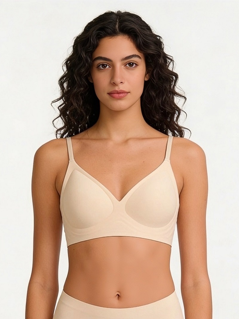 Wireless Seamless Bra Sexy Lingerie With Cross Back Design_voghion.com