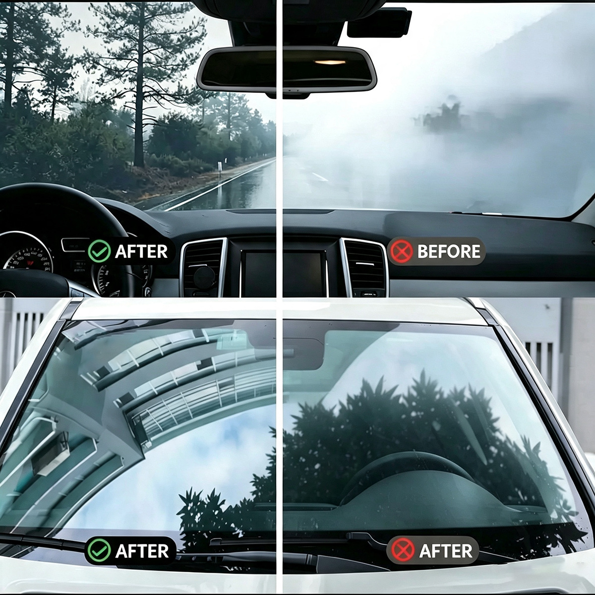YT0505 Car Glass Anti-Fog Agent, specifically for cross-border sales, is a hydrophobic coating designed to prevent fog and rain on rearview mirrors and car windows