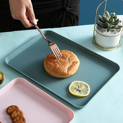 Tea tray living room cups teacup tray household rectangular water cup teacup plate fruit plate Nordic ins plastic