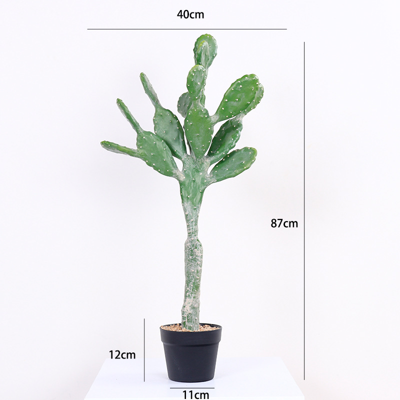 Simulación nórdica Planta verde Pilar de hadas Cactus grande piso interior sala de estar ropa tienda decoración de ventana