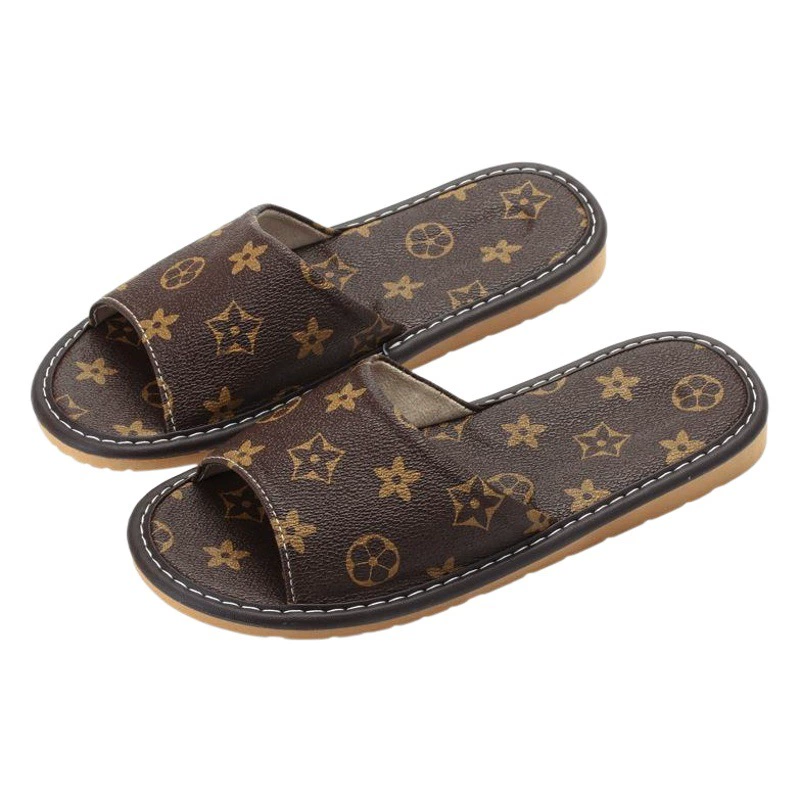 Чистые красные кожаные Тапочки женские летние домашние Нескользящие домашние тапочки для салона красоты для пар большие бренды домашние летние Тапочки