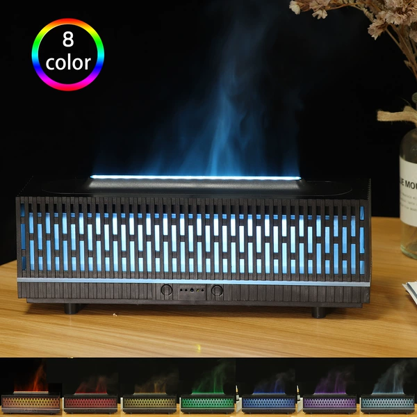 Yx-2202 black colorful flame lamp