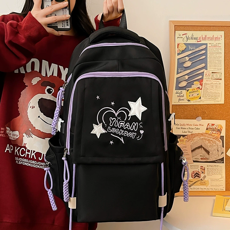 Capacious backpack for leisure, school bag for men and women