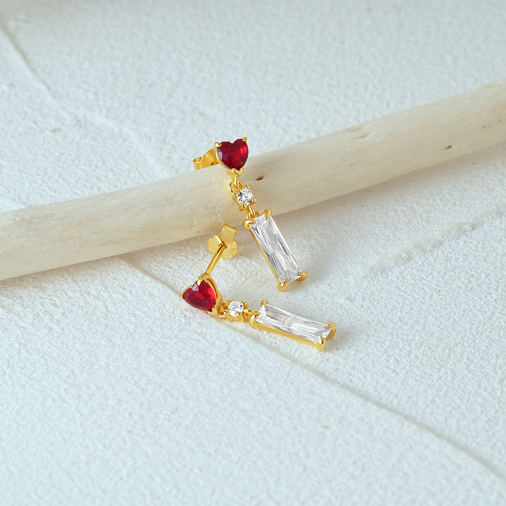 4g Weight 925 Sterling Silver Ear Needle Material Zircon Inlay Material Earrings Classification 1 Pair Quantity Daily Occasion 925 Sterling Silver Material Geometric Pattern Women's Gender Plating, Inlay Design Simple Style Style 1 Pair 925 Sterling Silver Zircon Geometric Earrings 14