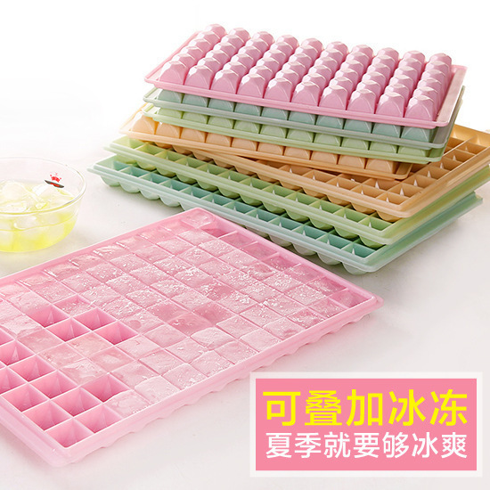 96 rejilla 60 rejilla grande diamante cubo de hielo molde caja de hielo diamante Smoothie creativo molde de cubo de hielo cuadrado caja de cubo de hielo