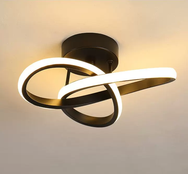 网红现代简约轻奢LED三色变光家用入户走廊过道玄关楼梯吸顶灯