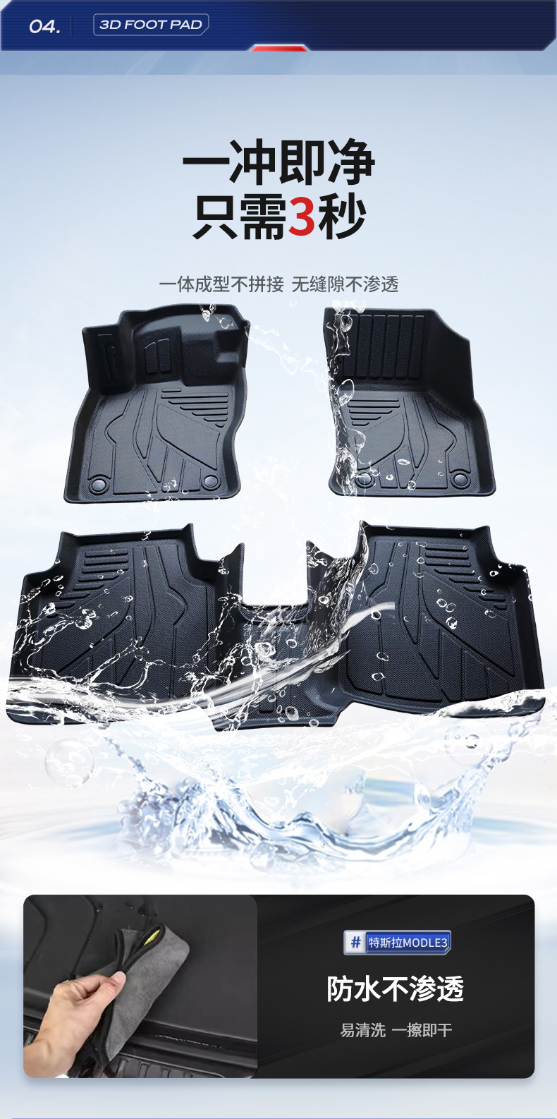 Volkswagen Passat 15-23 Models Tpe Floor Mats Are Environmentally Friendly, Odor-Free, Waterproof, Non-Slip, and Fully Enclosed Car Floor Mats