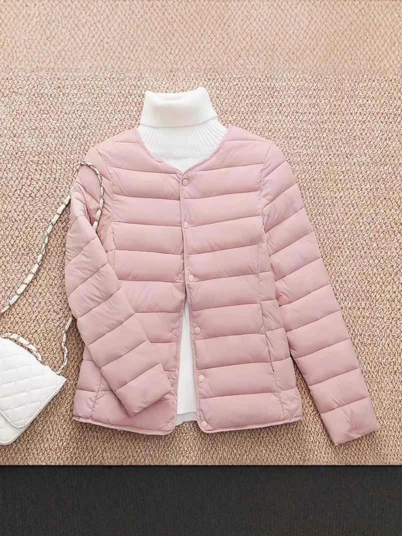 Women's cotton jacket 3 lightweight inner cotton short jacket 2024 new autumn winter cotton padded inner coat warm jacket