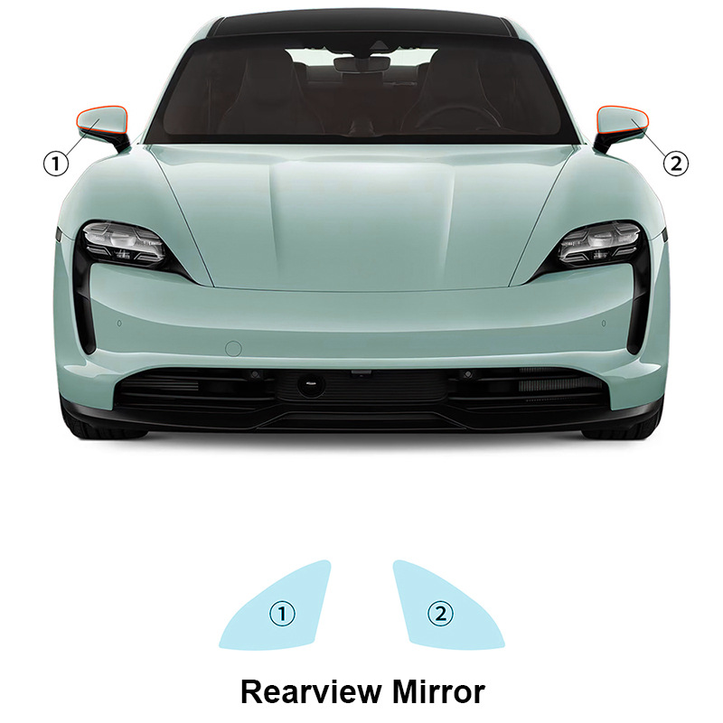 Cross-Border Supply Suitable for Porsche Taycan Tpu Transparent Protective Car Headlight Film Rearview Mirror Film