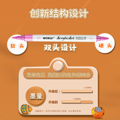 雙頭丙烯馬克筆學生兒童美術專用防水手繪DIY不透色畫筆軟頭無毒