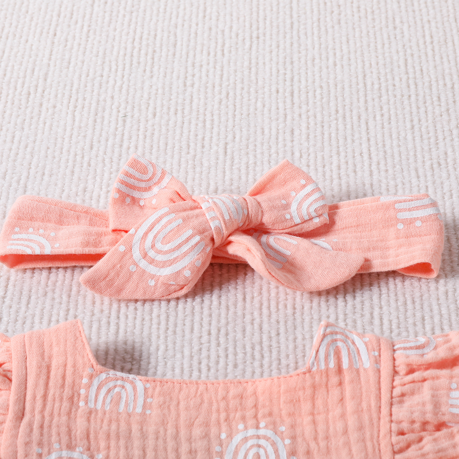 Rainbow Pattern Cute Rainbow Cotton Baby Rompers