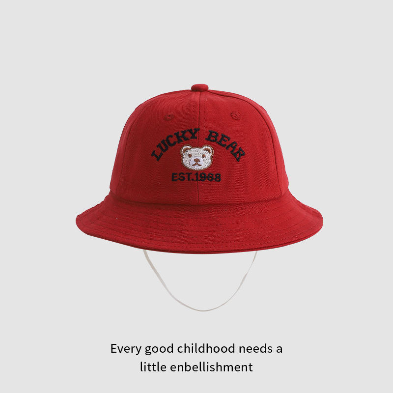 1-3 Sombreros para bebés primavera y otoño delgados bebés primavera pescador sombrero sombrero de protección solar sombrero de cuenca osos