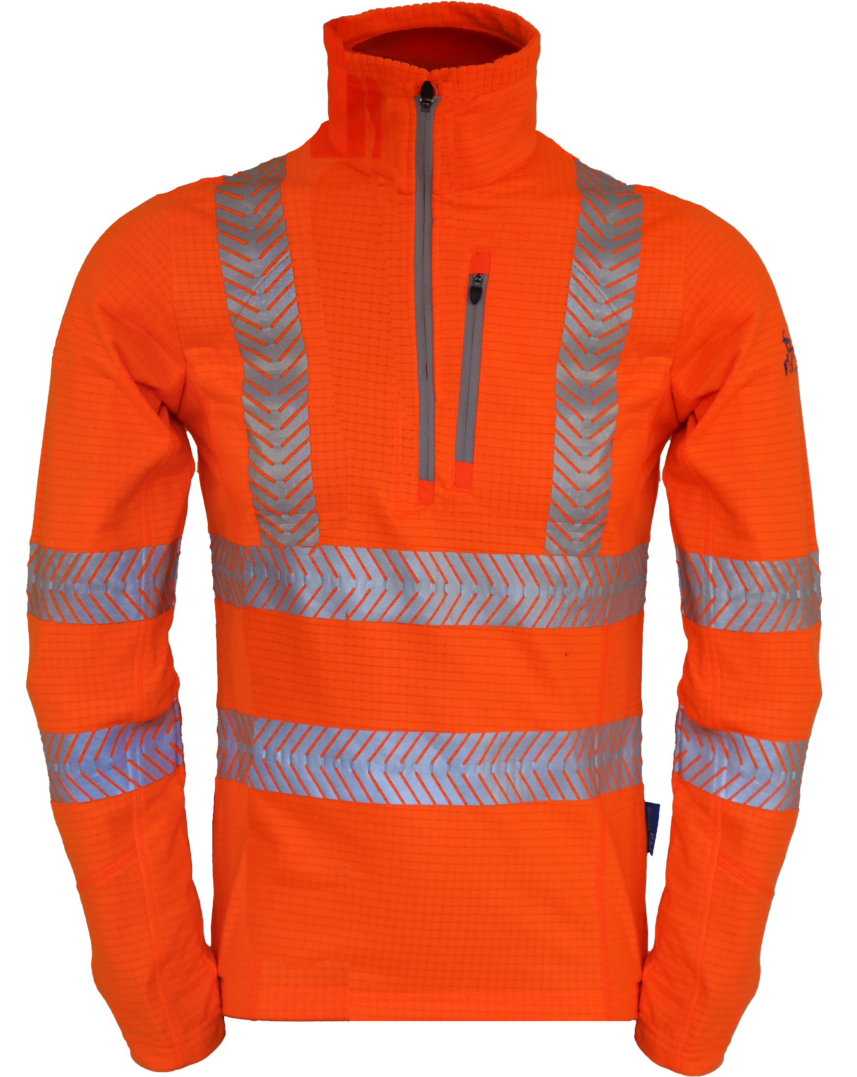 荧光橘红长袖贴身运动衫\GN680AS