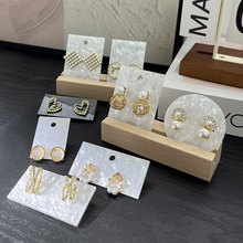 简约云纹耳环展示板陈列耳钉珠宝卡片展示架摆摊饰品拍摄拍照道具