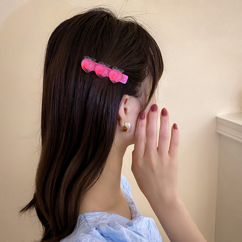 Wholesaale heart fruit hairpin Nihaojewelry acrylic duckbill clip hair accessoriespicture4