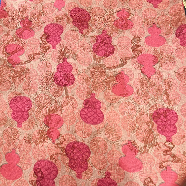 人丝服装香云纱印花提花面料新中式国风布料复古复古风