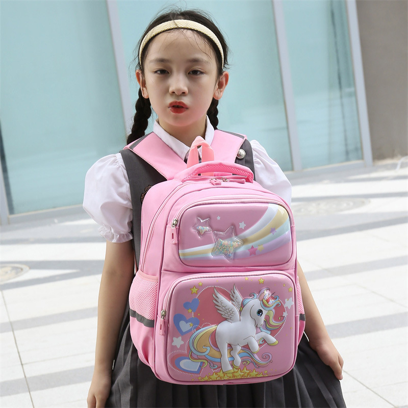 Nuevos niños de 2 - 4 grados de dibujos animados mochila de cáscara dura para niños y niñas mochila de carga ligera de gran capacidad