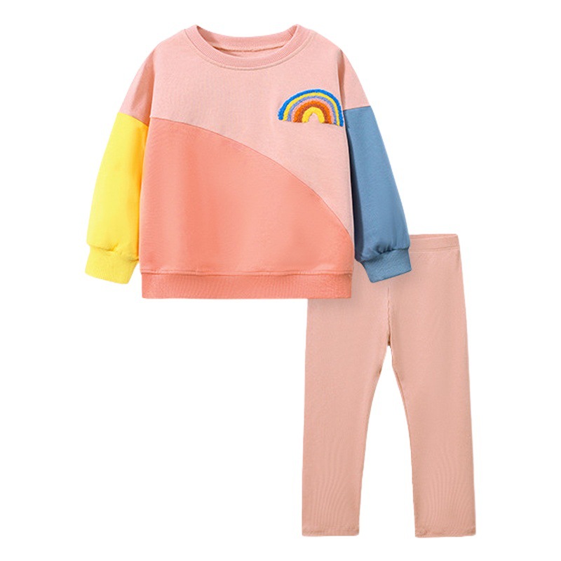 Little maven fábrica de origen de ropa para niños Suéter para niñas europeas y americanas al por mayor Top para niños de otoño