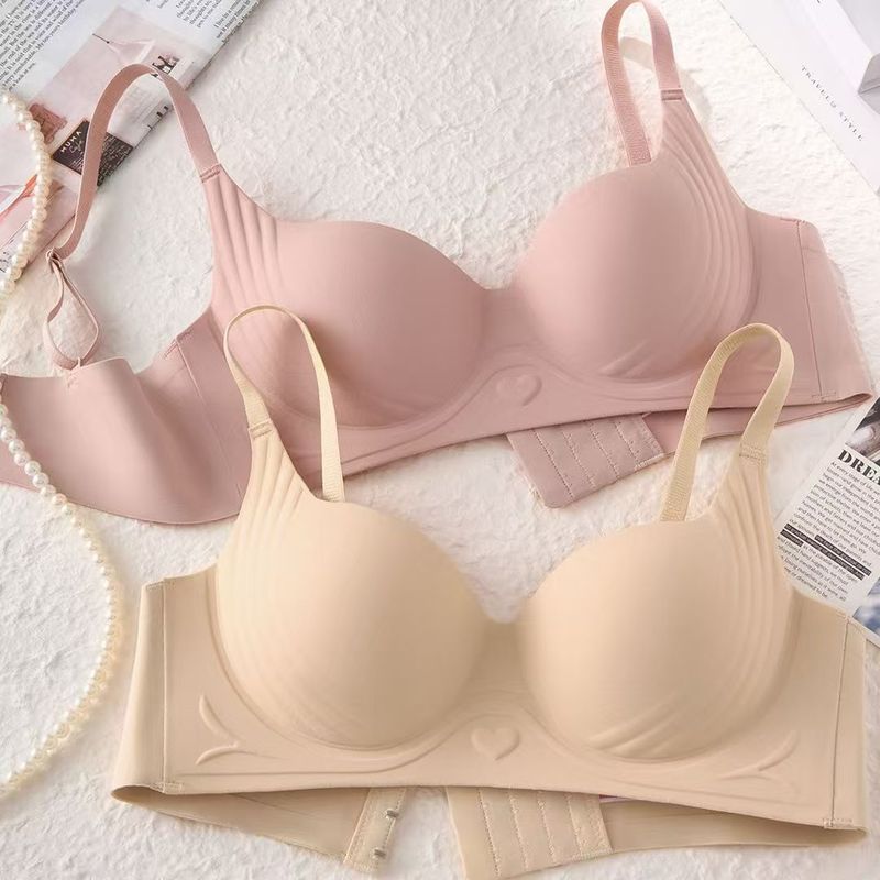 正品无痕薄款提拉内衣女小胸聚拢无钢圈软支撑抹胸式文胸罩收副乳|undefined