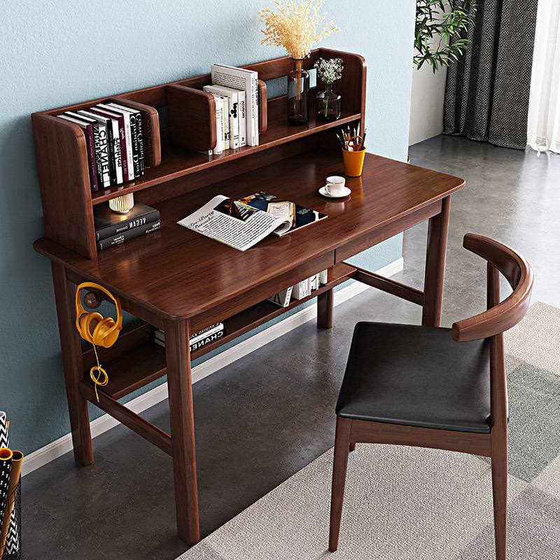 Escritorio de madera maciza estantería combinación moderna minimalista escritorio del hogar Escritorio de almacenamiento Escritorio de estudio del estudiante Escritorio de escritura