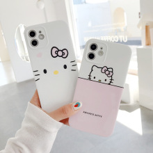 可爱卡通HelloKitty猫适用苹果14手机壳iphone12promax全包11软13