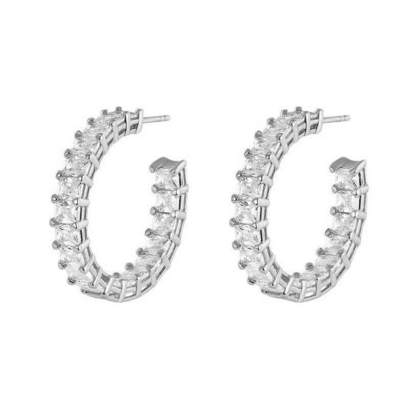 실버 세팅 지르콘-화이트 골드