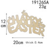 Laser Cutting Easter Hollow Letter Wooden Pendant European Holiday Home Abstract Handicraft Ornament