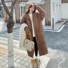 长款过膝仿皮毛一体羊羔毛棉服外套女2025冬新款洋气巨好看的棉袄