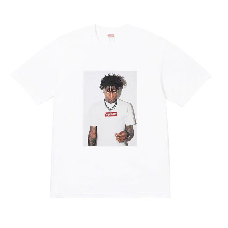 新しいアメリカのトレンディなストリートブランドミラノクロススモーククラシックユニセックスルーズで多用途なレターTシャツ|undefined