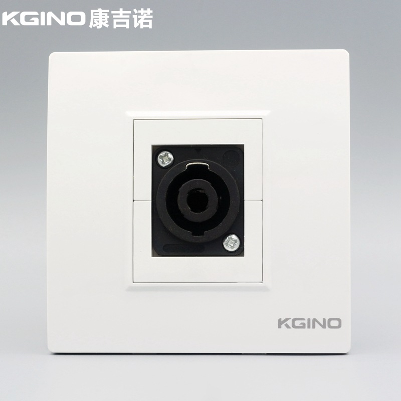 86型大功率舞台专用音响插座焊接大四芯音箱话筒欧姆卡农墙壁面板