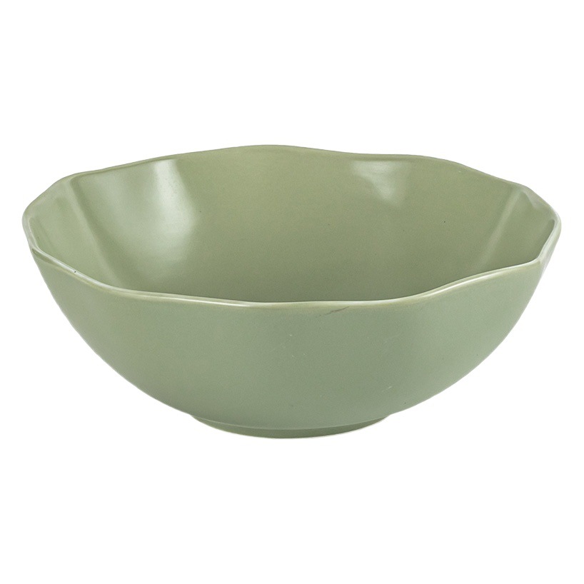 Tazón grande de sopa de color sólido de alta calidad, tazón de cerámica único para pescado y verduras cocidas, vajilla práctica de gran capacidad para el hogar.