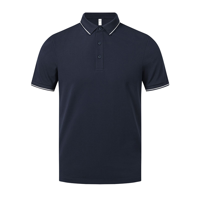 220g 40 algodón de perla de manga corta Polo impresa LOGO ropa de oficina ropa de trabajo ropa de trabajo impresa bordada