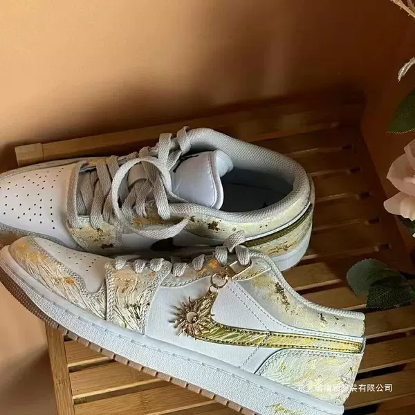 Pure original AJ1 Apollo retro basketball shoes for men and women, low-top versatile casual sports sneakers