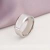 Fashionable glossy ring stainless steel, brand accessory, European style, simple and elegant design, 8mm, wholesale