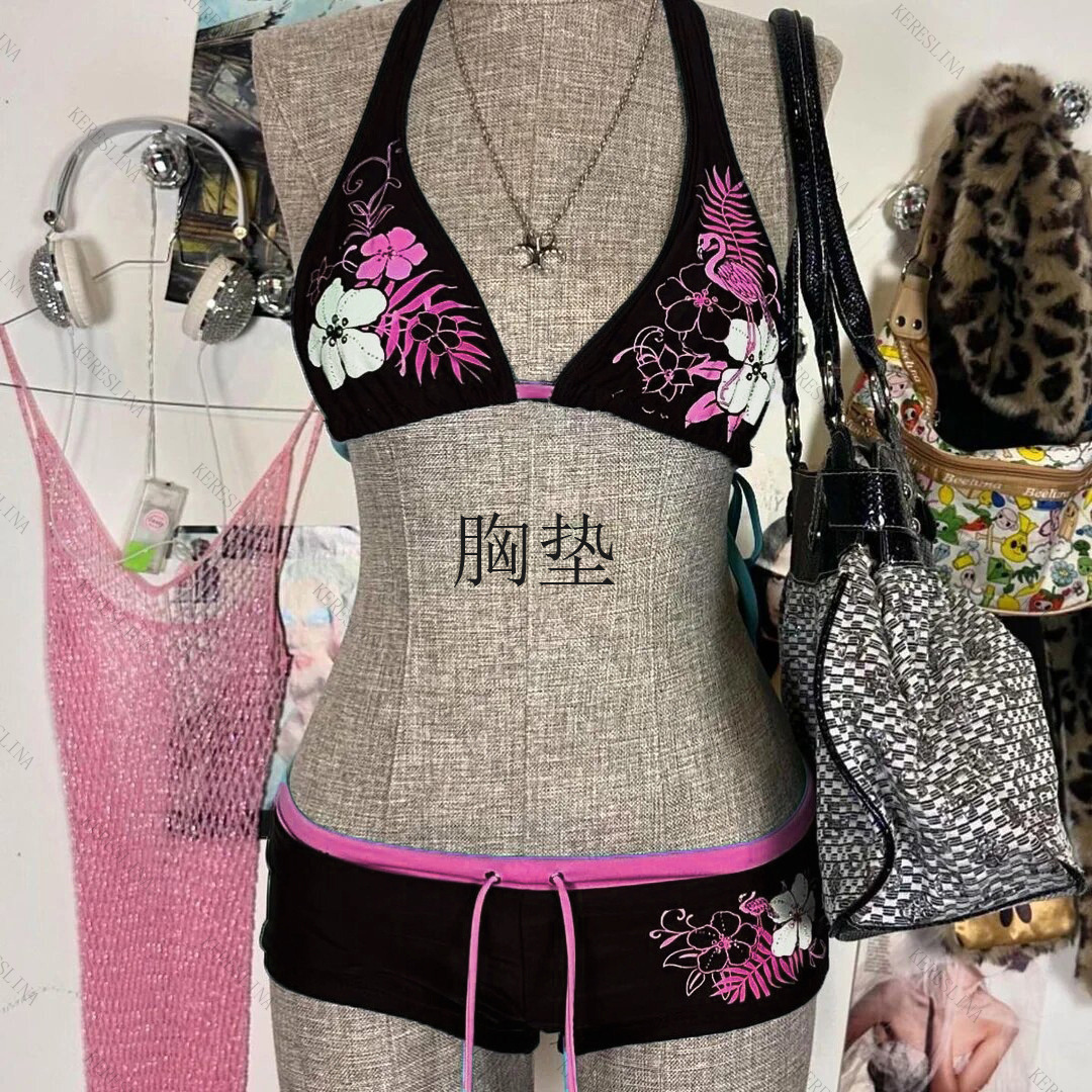 Spring Summer Y2K Slim Fit Bikini Swimwear Set Sexy European American Niche Design Trendy Spring/Summer Fashion_ecoleips.com