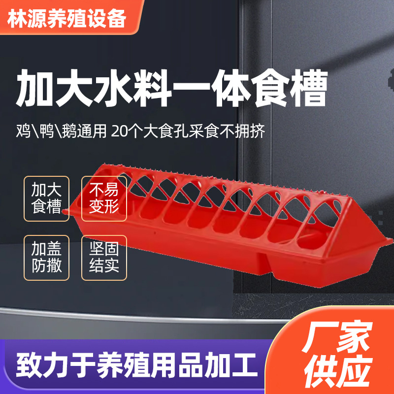 长条型料盒透明料盒芦丁鸡料槽鸡鸭鹌鹑鸟用自动漏食槽鸽子食槽