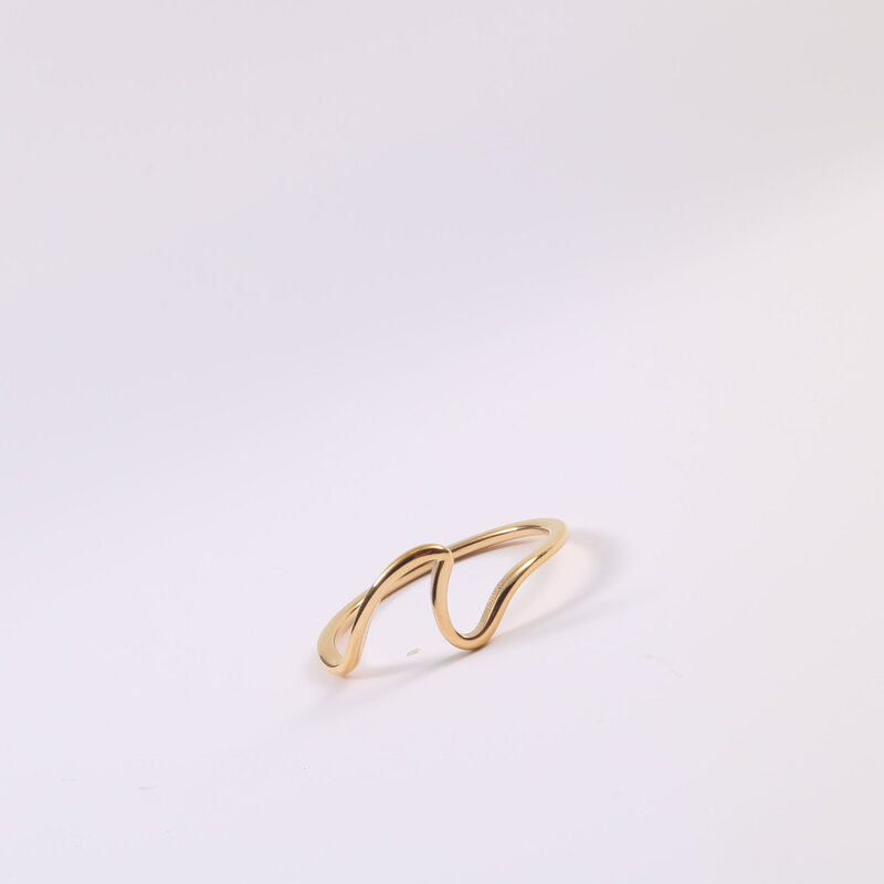 Simple Style Solid Color Titanium Steel Plating 18k Gold Plated Rings display picture 5