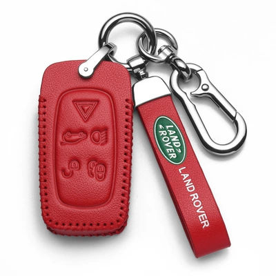 Static Rod/Key Bag, Key Set Range Rover Aurora Discovery - land-rover-c-red-high-grade-leather