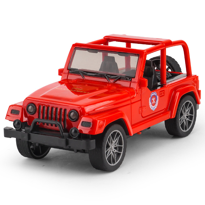 Juguete de doble puerta de simulación para niños modelo de coche inercial coche de luz y sonido coche de policía de bomberos juguetes para niños