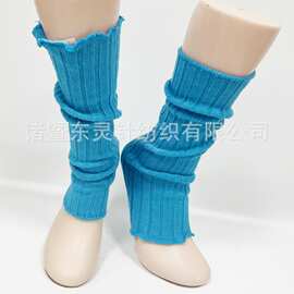 袜套女毛线针织堆堆袜日系纯色袜子小腿袜秋冬款保暖腿套袜套