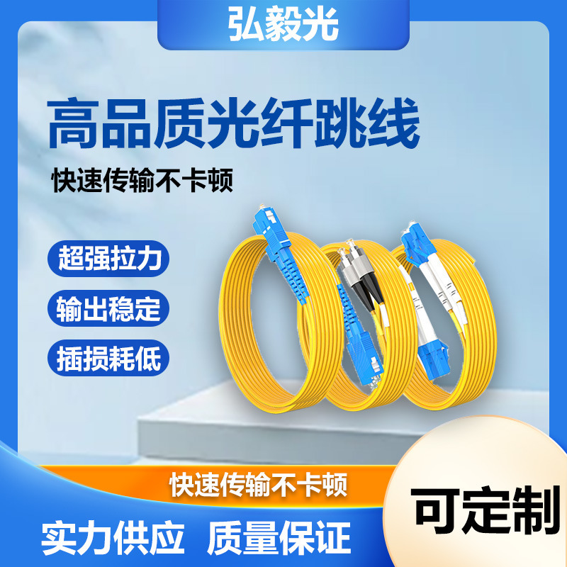 Telecom grade single mode single core fiber patch cord SC to LC-FC-ST optical cat fiber extension patch cord pigtail