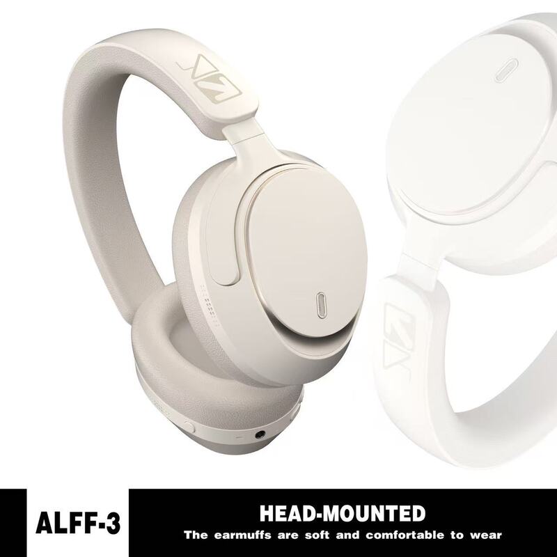 2025跨境新品AL-FF-3头戴式ANC蓝牙降噪耳机带皮包长续航工厂直销|undefined