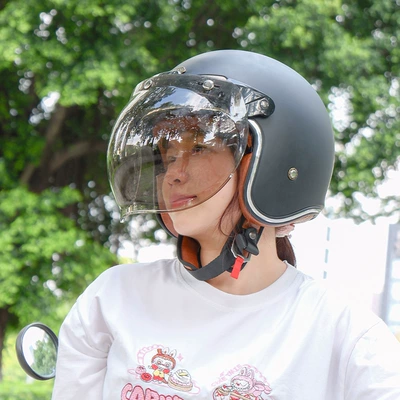 Motorcycle Safety Supplies Retro Helmet Bubble Lens