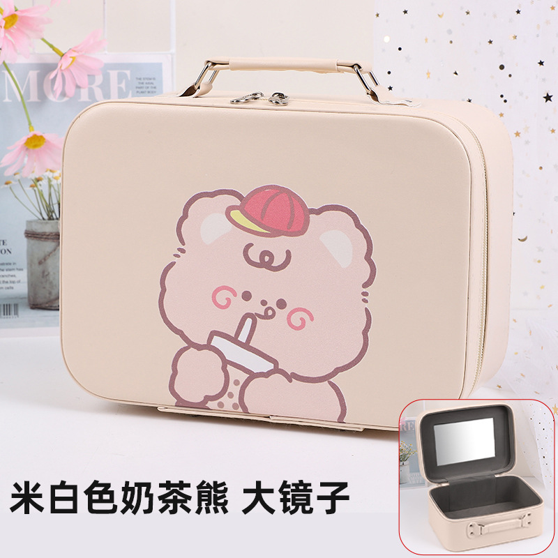 미색 밀크티 곰-큰 거울