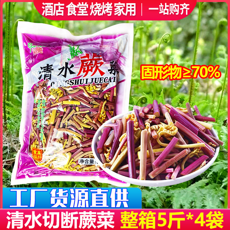 清水蕨菜切断龙爪菜整箱新鲜蕨菜火锅麻辣烫凉拌菜半成品商用食材